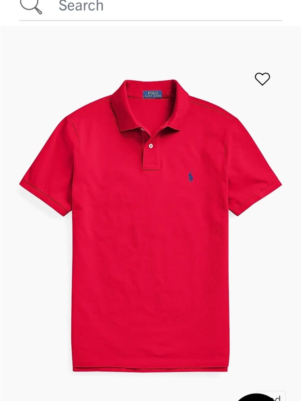 Polo Red Short-Sleeve  with Navy Pony